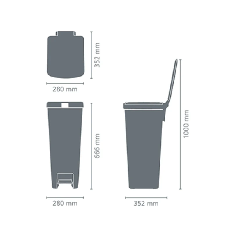 Brabantia 40 Litre StepUp Pedal Bin - Green - Image 6