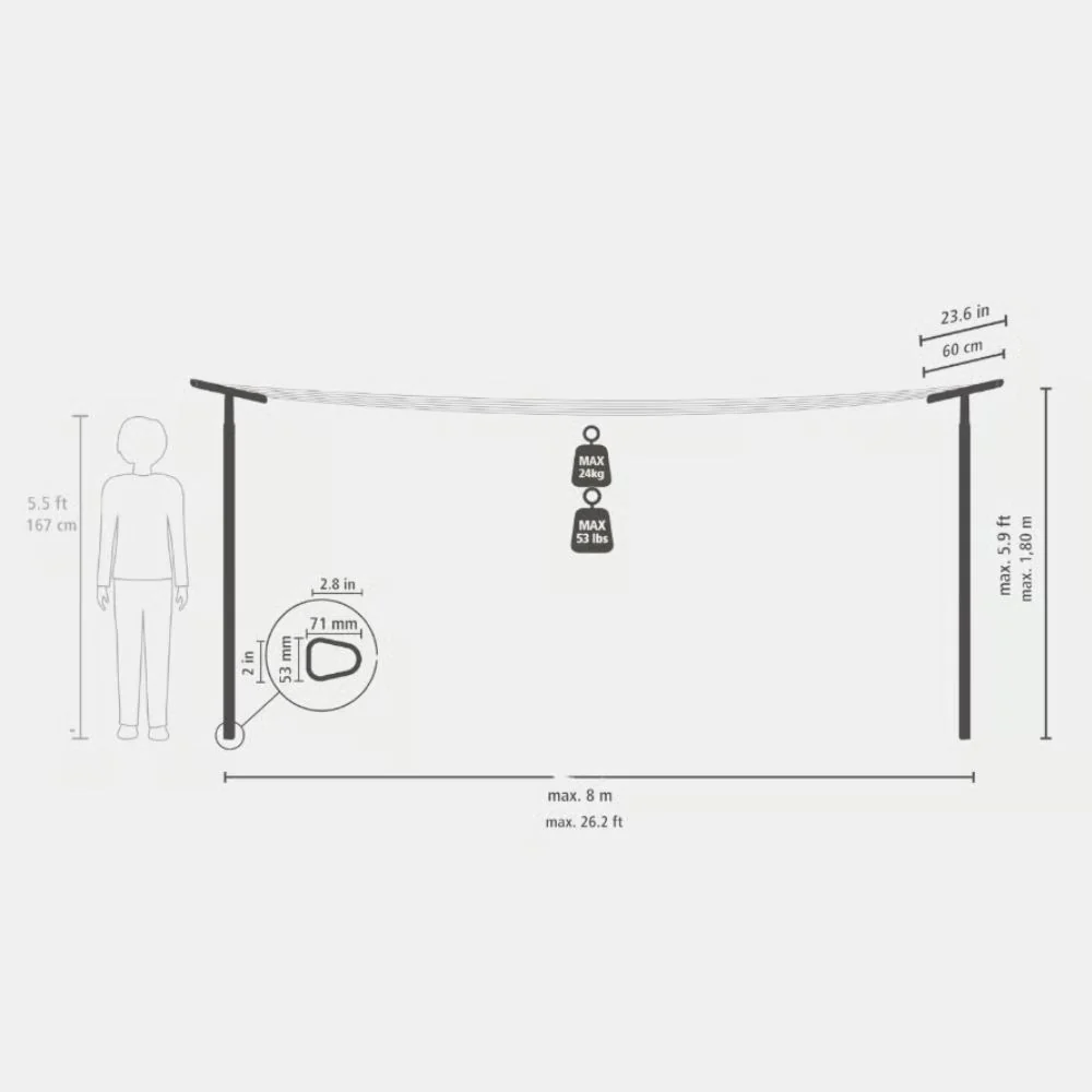 Brabantia HangOut Washing Lines with Poles 50 Mtrs - Image 3