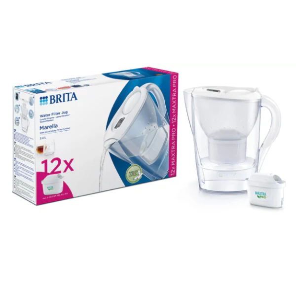 BRITA Water Filter Marella White +12 MAXTRA PRO