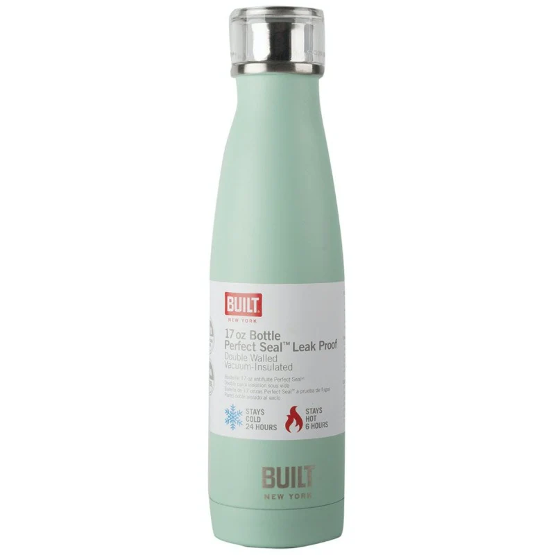 BUILT 480ml Double Walled Stainless Steel Water Bottle Mint - Image 2