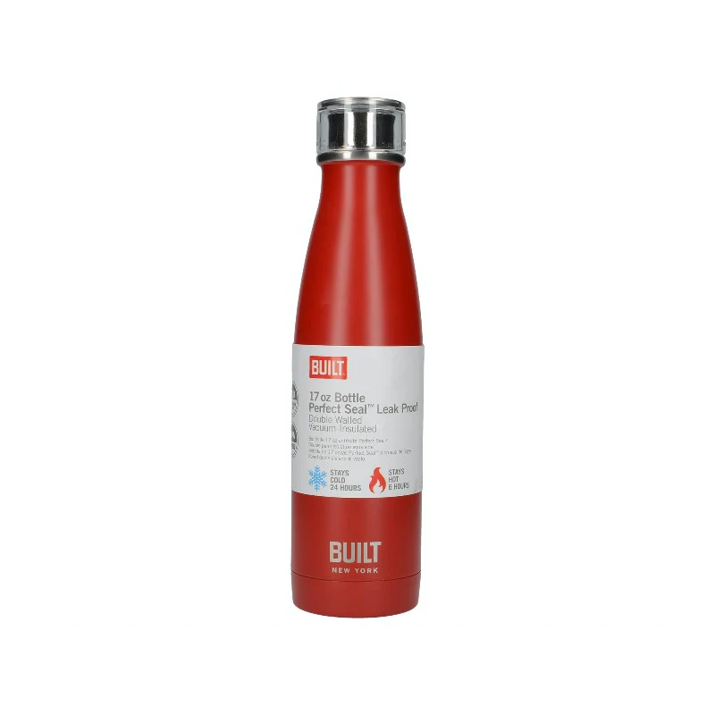 Built 500ml Double Walled Stainless Steel Water Bottle Red - Image 3
