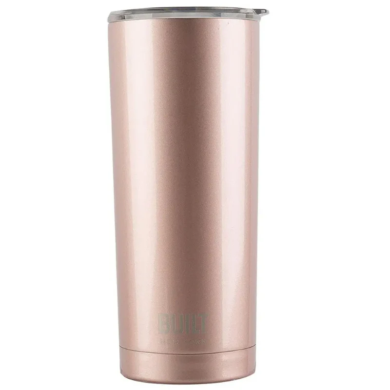 Built 590ml Double Walled Stainless Steel Travel Mug Rose Gold