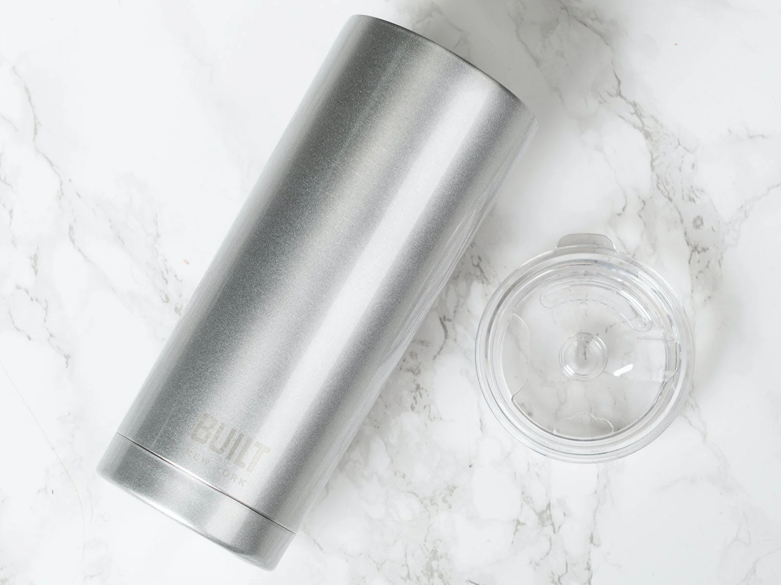 Built 590ml Double Walled Stainless Steel Travel Mug Silver - Image 3