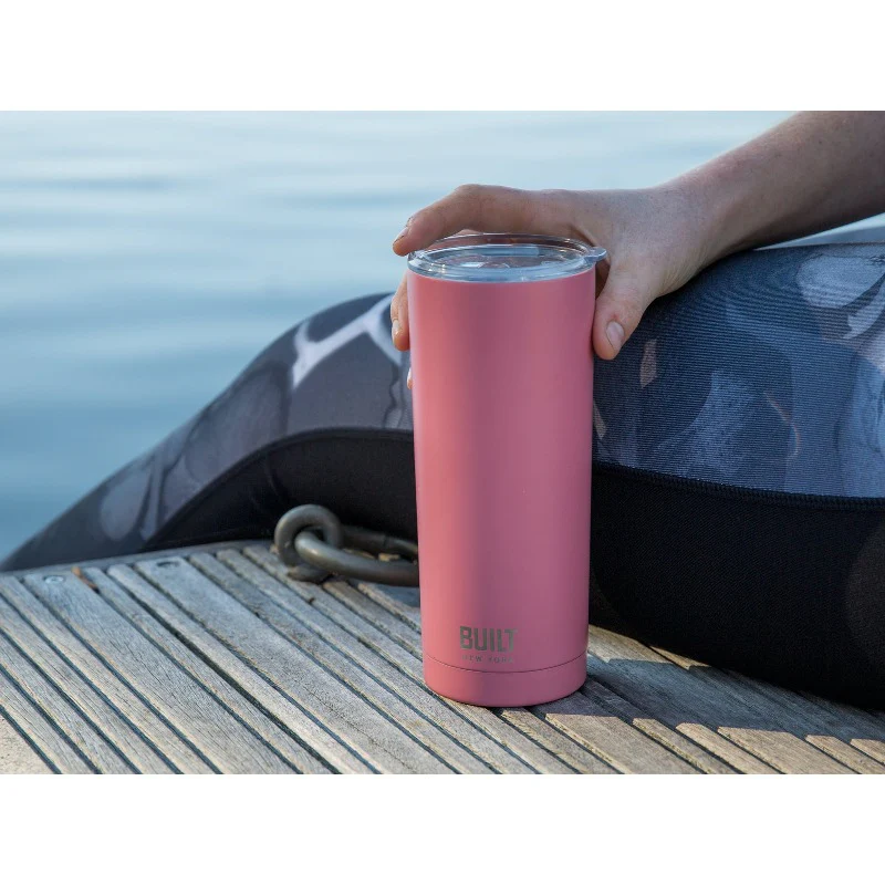 Built 590ml Double Walled Stainless Steel Water Travel Mug Pink - Image 2