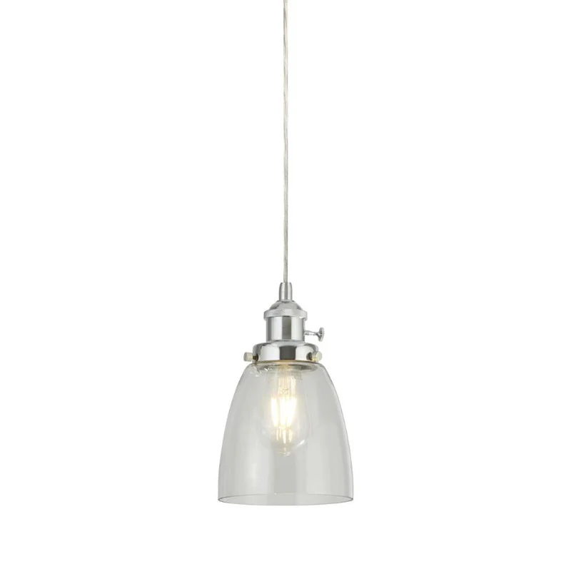 CAMDEN CEILING PENDANT LIGHT- CHROME & CLEAR GLASS