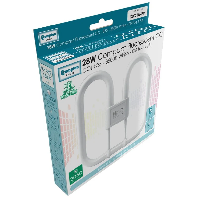 28w Compact Fluorescent Bulb GR10q 4-Pin - Image 2