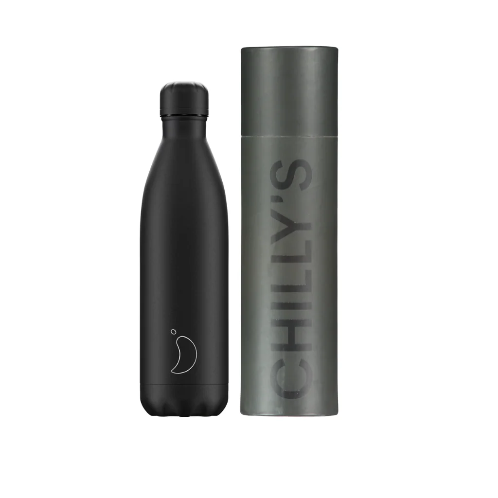 Chilly's Mono Black Insulated Drinks Bottle 750ml - Image 2