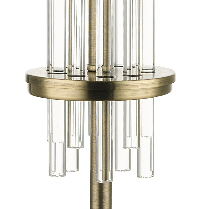 Chrysler Antique Brass and Crystal Table Lamp c/w Shade - Image 4
