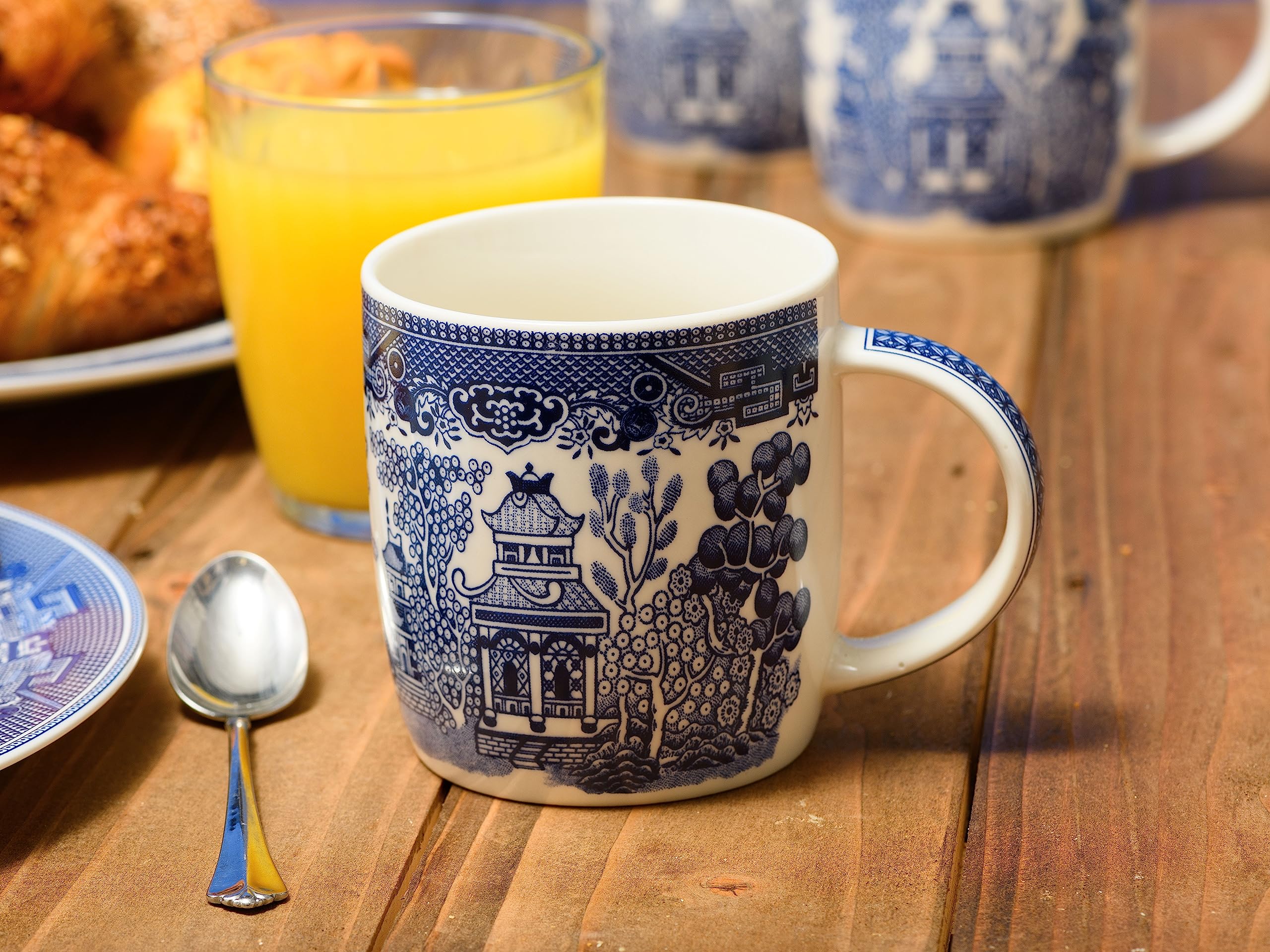 Blue Willow Barrel Mug 12 oz - Image 3