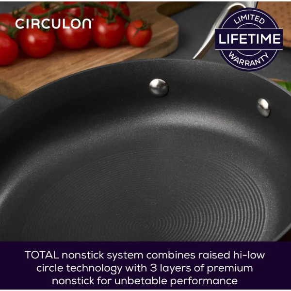Circulon Style Hard Anodised 3 Piece Saucepan Set - Image 4