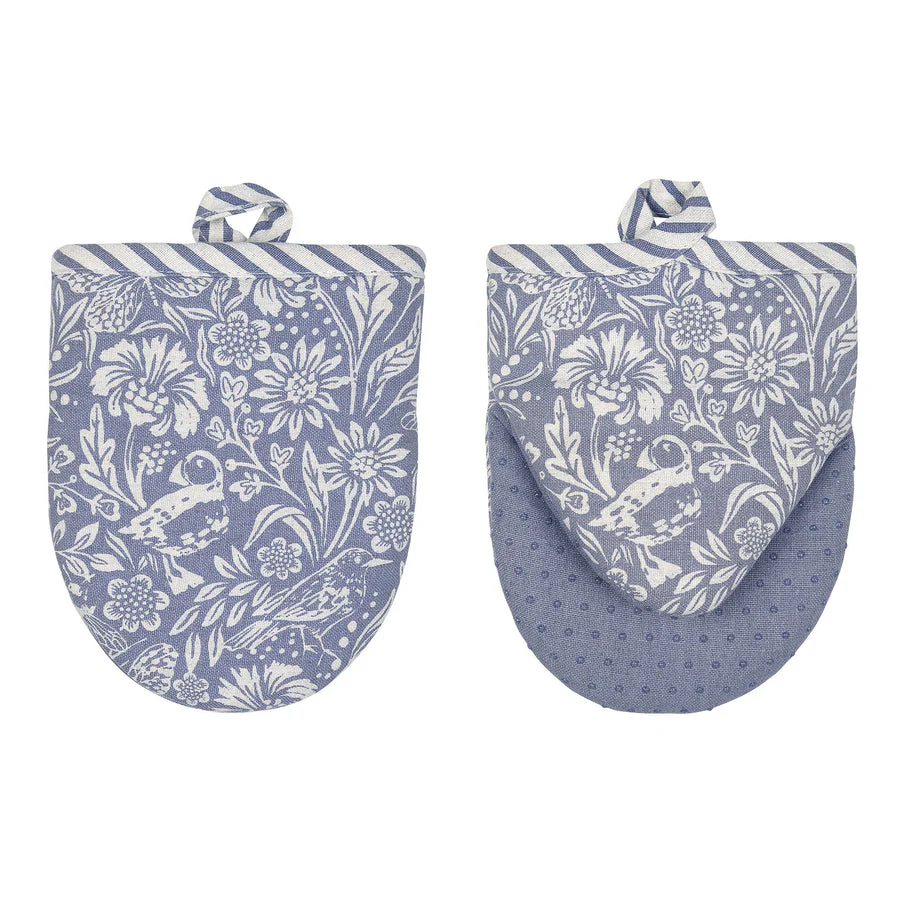 Coastal Treasures Microwave Mitts Pair in Blue
