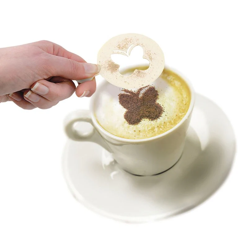 Coffee Stencil Set - Decorate Coffee, Hot Chocolates, Cakes, Deserts - Image 2