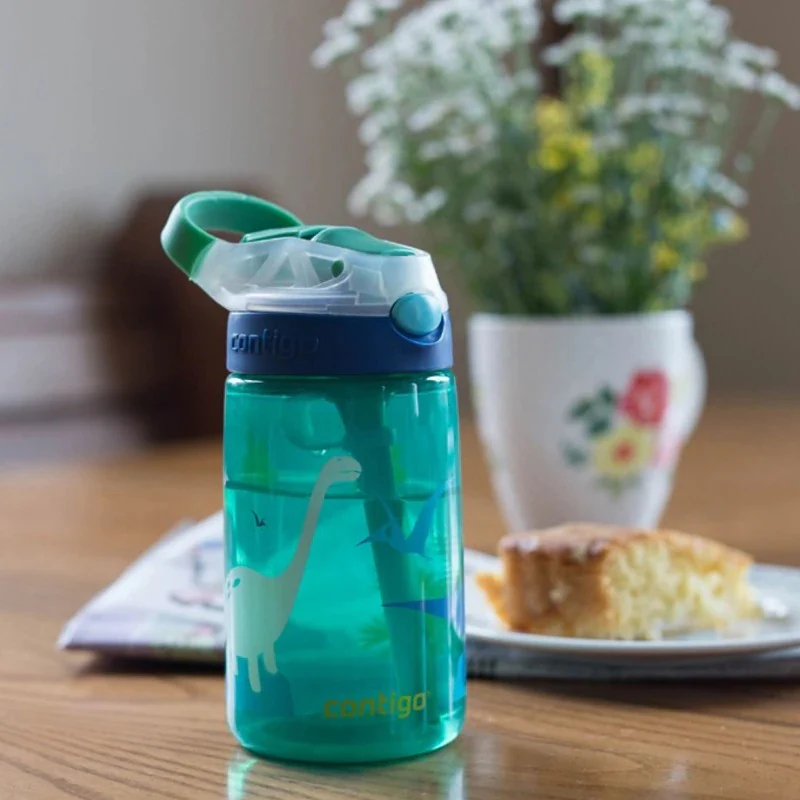 Contigo Kids Flip Water Bottle 420ml Green Jungle - Image 3