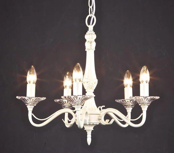 Cream Painted Crystal Fitting