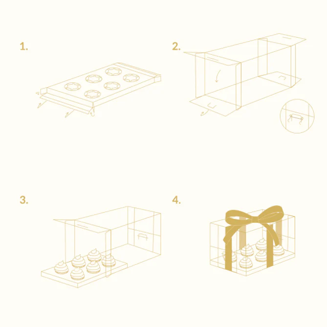PME Crystal Cake Box - 6 Cupcakes - Image 4