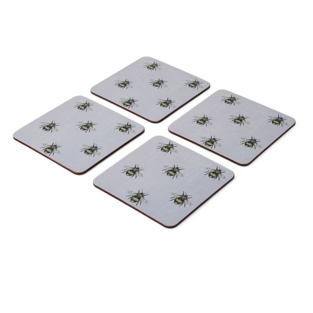 Creative Tops Bee Print Pack of 4 Premium Coasters - Image 2