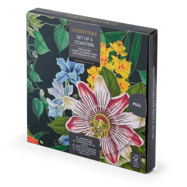 Creative Tops Floral Pack of 4 Premium Round Coasters - Image 2