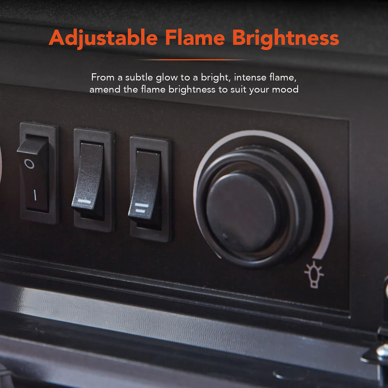 2KW Stirling Black Electric Stove Fire - Image 6