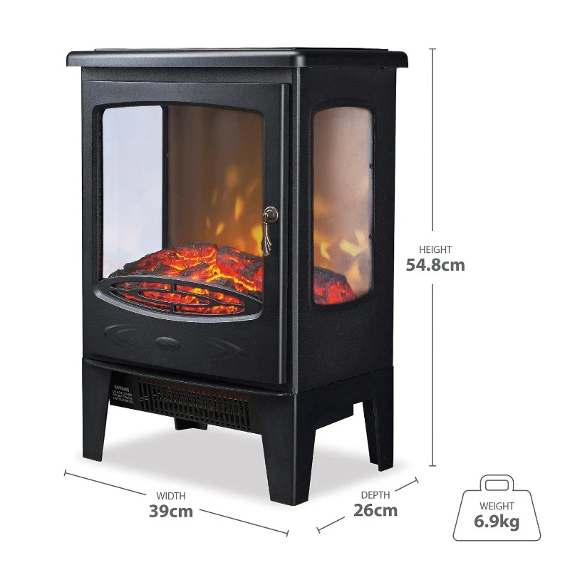 De Vielle 3D Electric Stove Black 1800W - Image 2