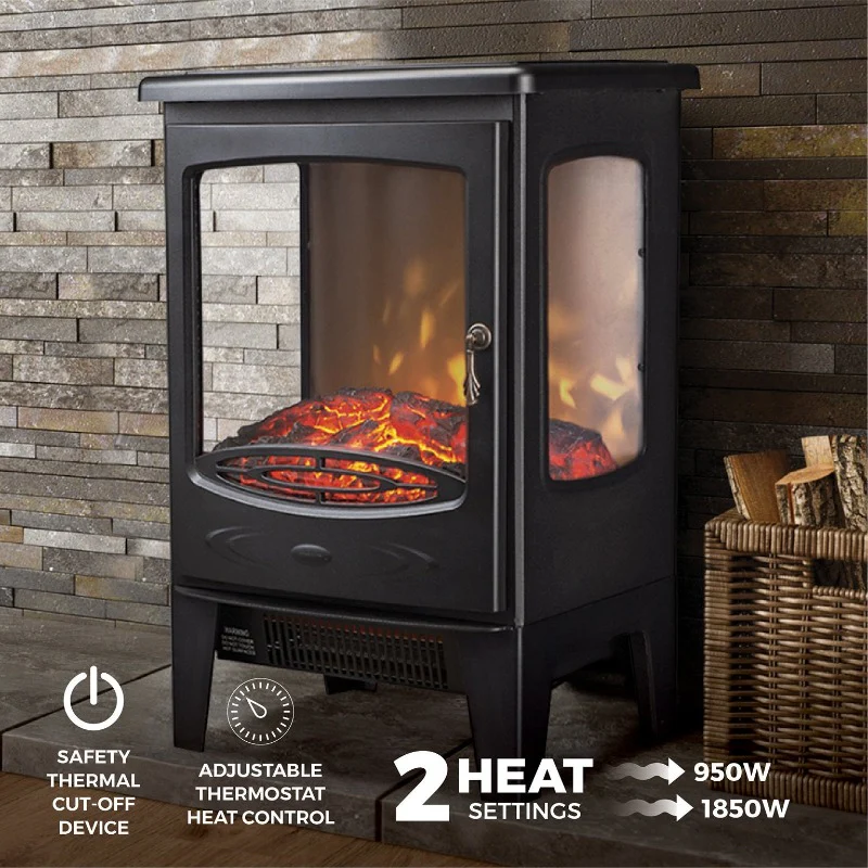 De Vielle 3D Electric Stove Black 1800W - Image 4