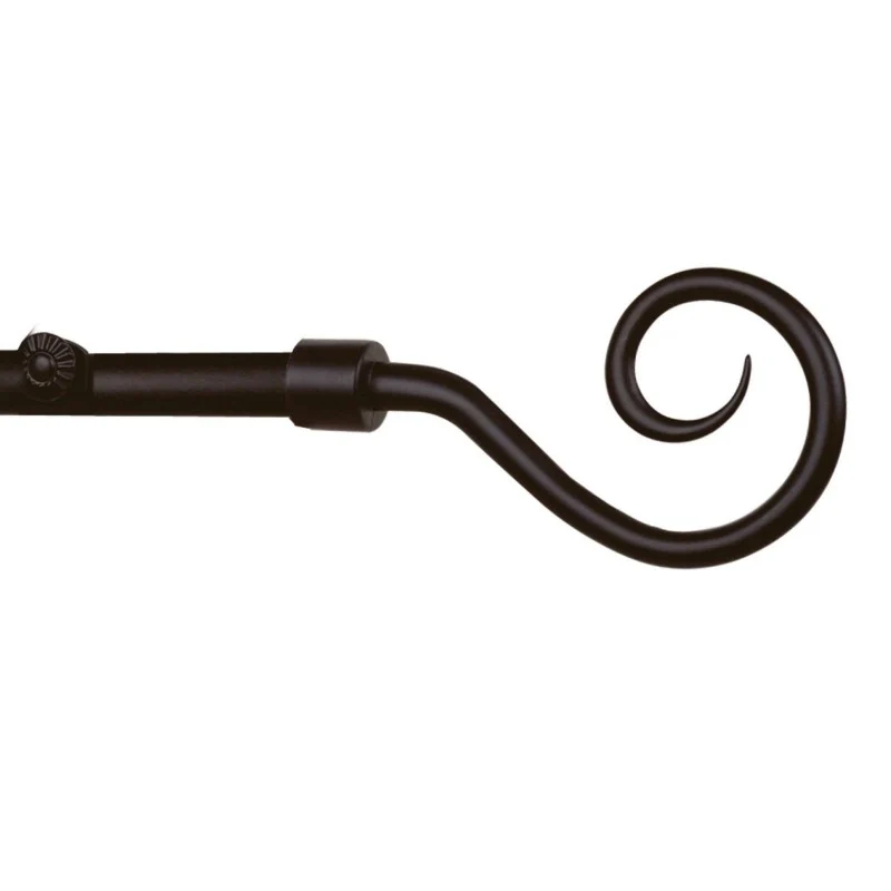 De Vielle Extendable Curtain Pole (16-19mm) Shepherds Crook 1.65-3.1M