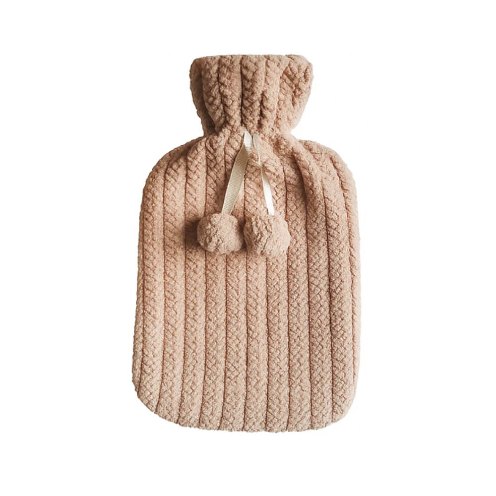 De Vielle Sherpa Covered Hot Water Bottle – Assorted - Image 2