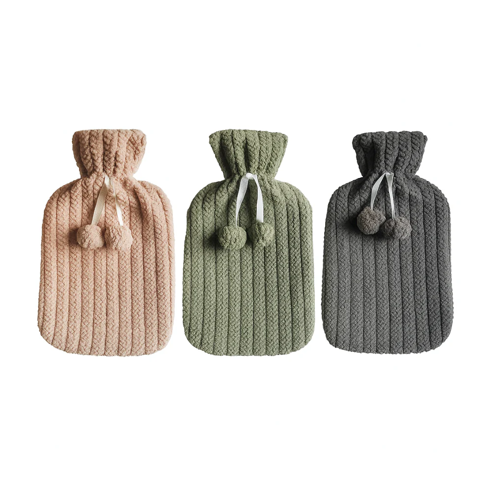 De Vielle Sherpa Covered Hot Water Bottle – Assorted - Image 5