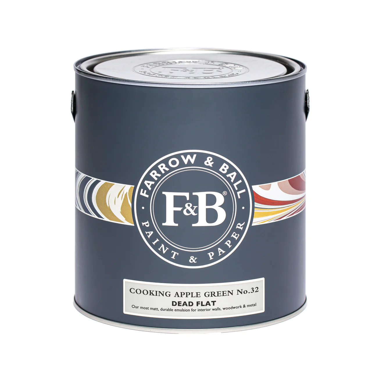Farrow & Ball 2.5 Litre Dead Flat Cooking Apple Green 32