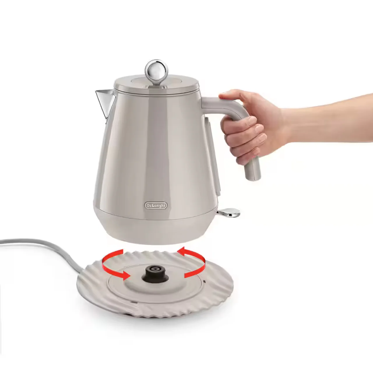 De'Longhi Eclettica Kettle Beige 1.7L - Image 3