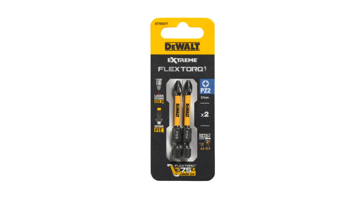 DeWalt 5+2 PZ2 Screwdriver Bit Pack