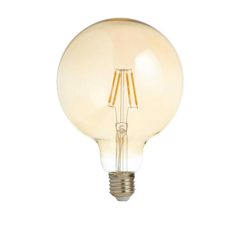 DIMMABLE LED FILAMENT GLOBE LAMP (125MM) AMBER GLASS, E27 6W