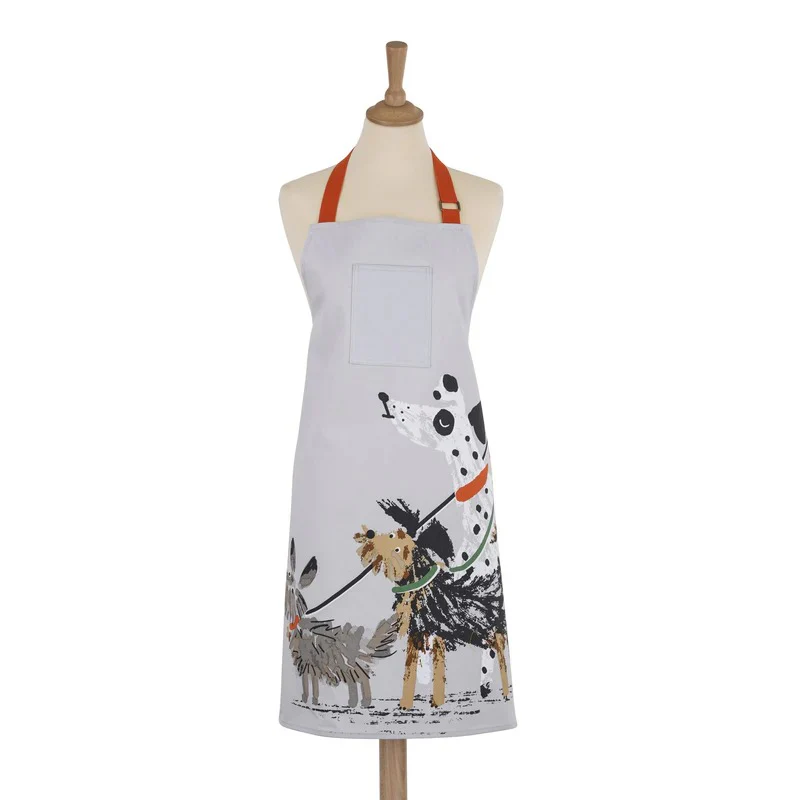 Dog Days Cotton Apron in Grey