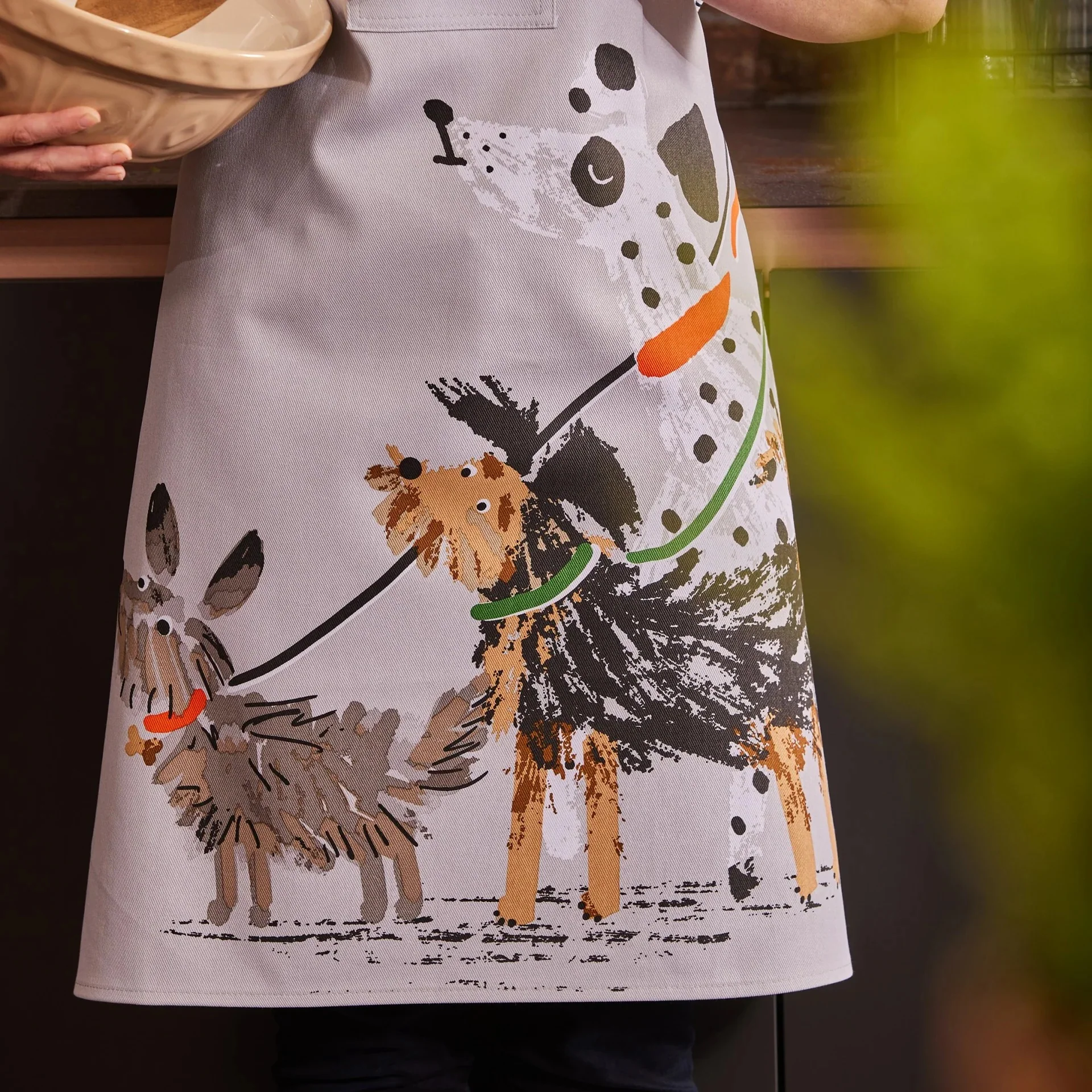 Dog Days Cotton Apron in Grey - Image 2