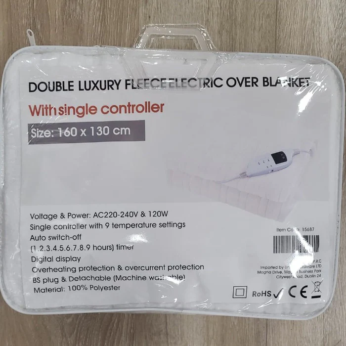 Double Luxury Fleece Electric Heated Over-Blanket