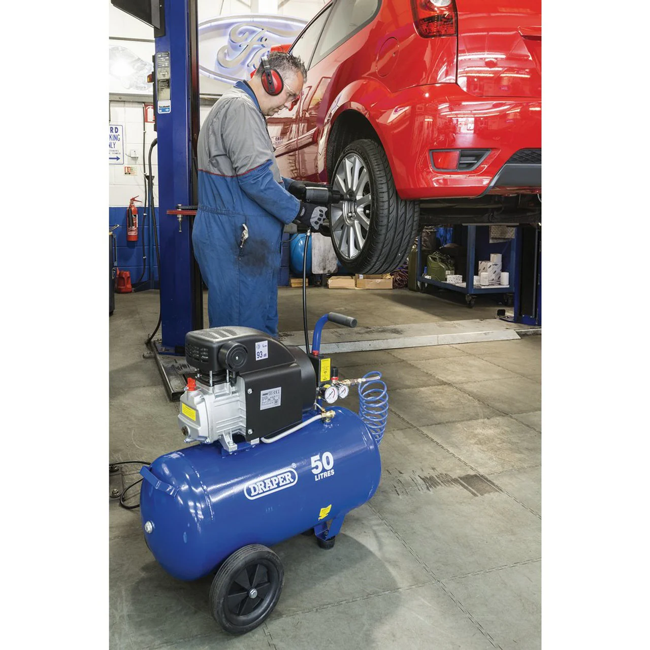 Draper 50L Direct Drive Air Compressor 2hp 230v - Image 3