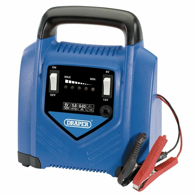 Draper 6V/12V Portable Battery Charger 5.6A