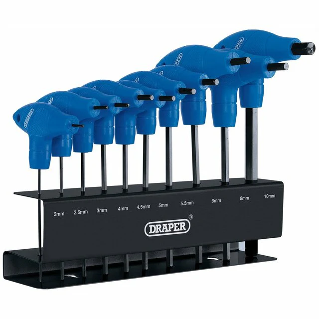 Draper Metric T-Handle Hexagon Allen Key Set 10 Piece - Image 2