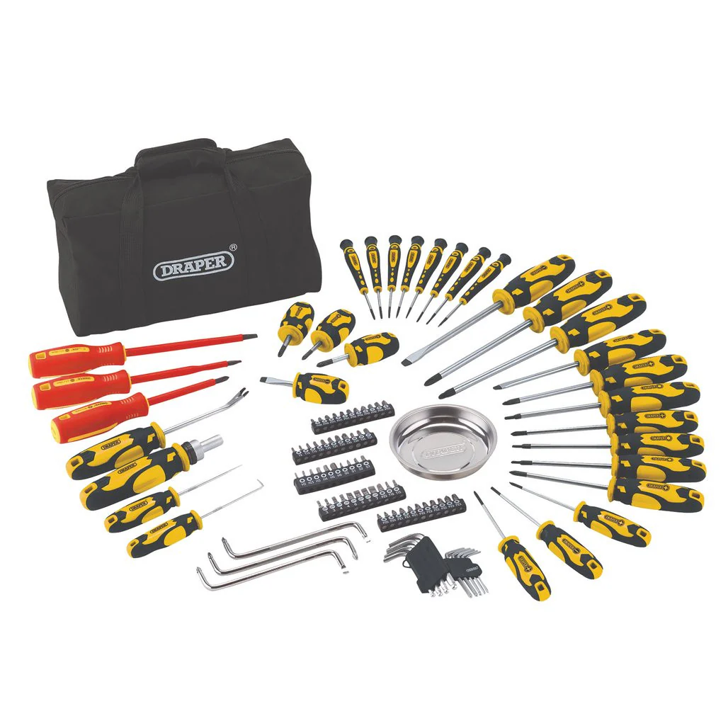 Draper Screwdriver Set with Bag 100 Piece