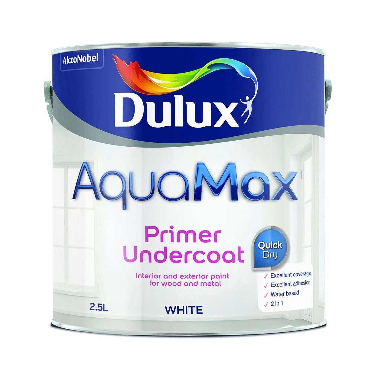 Dulux AquaMax Primer Undercoat White - Image 2