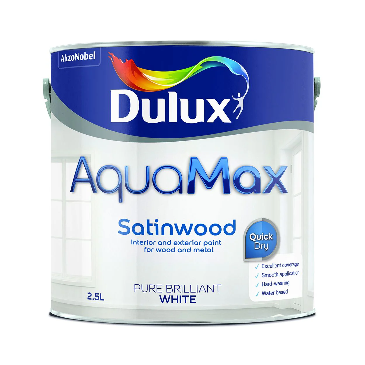 Dulux AquaMax Satinwood Pure Brilliant White - Image 6