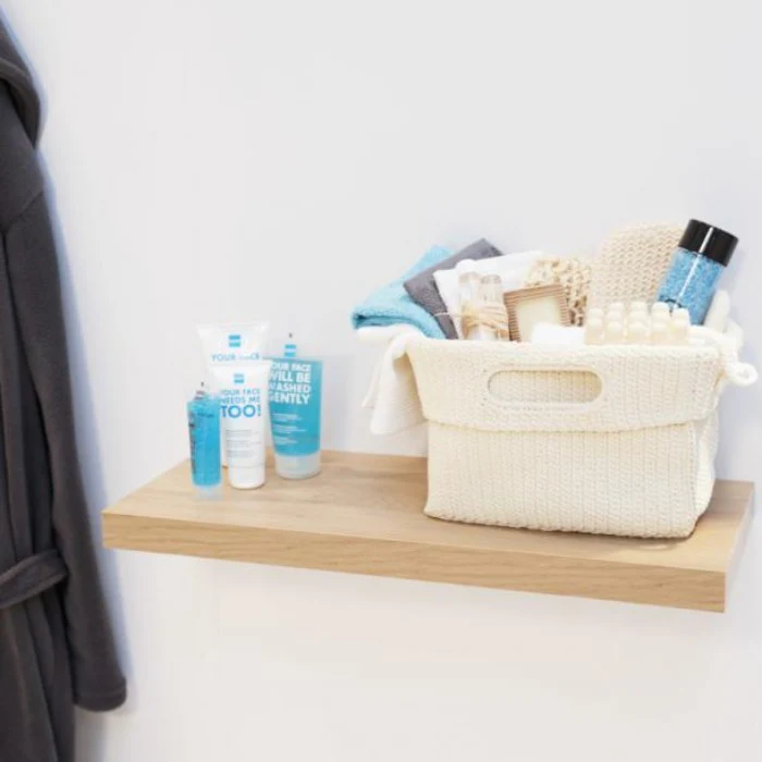 Duraline Floating Shelf XL4 Push Fix Knotty Oak 38mm 60x23,5cm - Image 4
