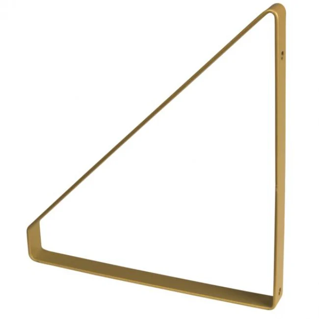 Duraline Shelf Bracket flat S/2 brass look 3mm 24x25,5cm - Image 2
