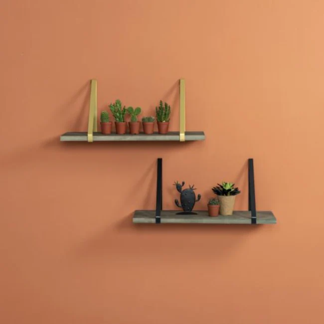 Duraline Shelf Bracket flat S/2 brass look 3mm 24x25,5cm - Image 3