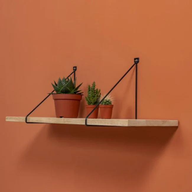 Duraline Shelf Bracket thin S/2 black 5mm 24x26,5cm - Image 3