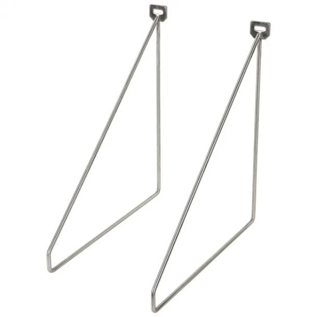 Duraline Shelf Bracket thin S/2 stainless steel 5mm 24x26,5cm
