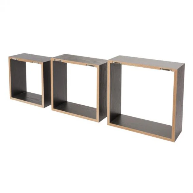 Duraline Triple Cube Floating Shelf Black 12mm 30x30x12cm - Image 3