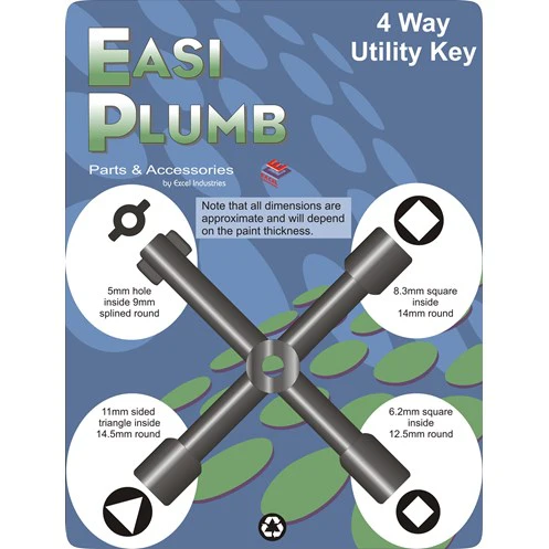 Easi Plumb 4 Way Utility Key