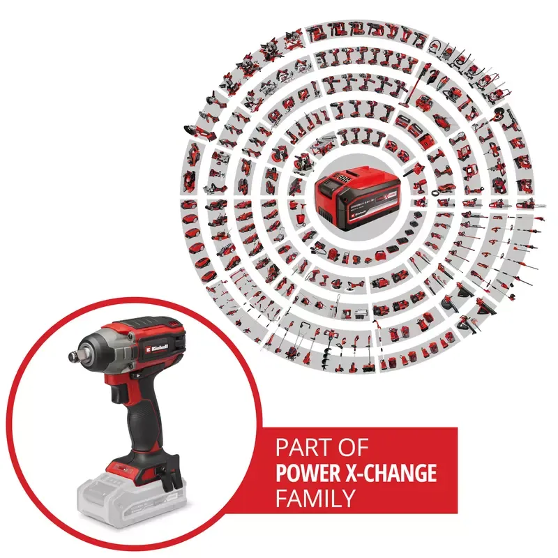 Einhell 18v 230Nm Professional Brushless Impact Wrench, Body Only - Image 9
