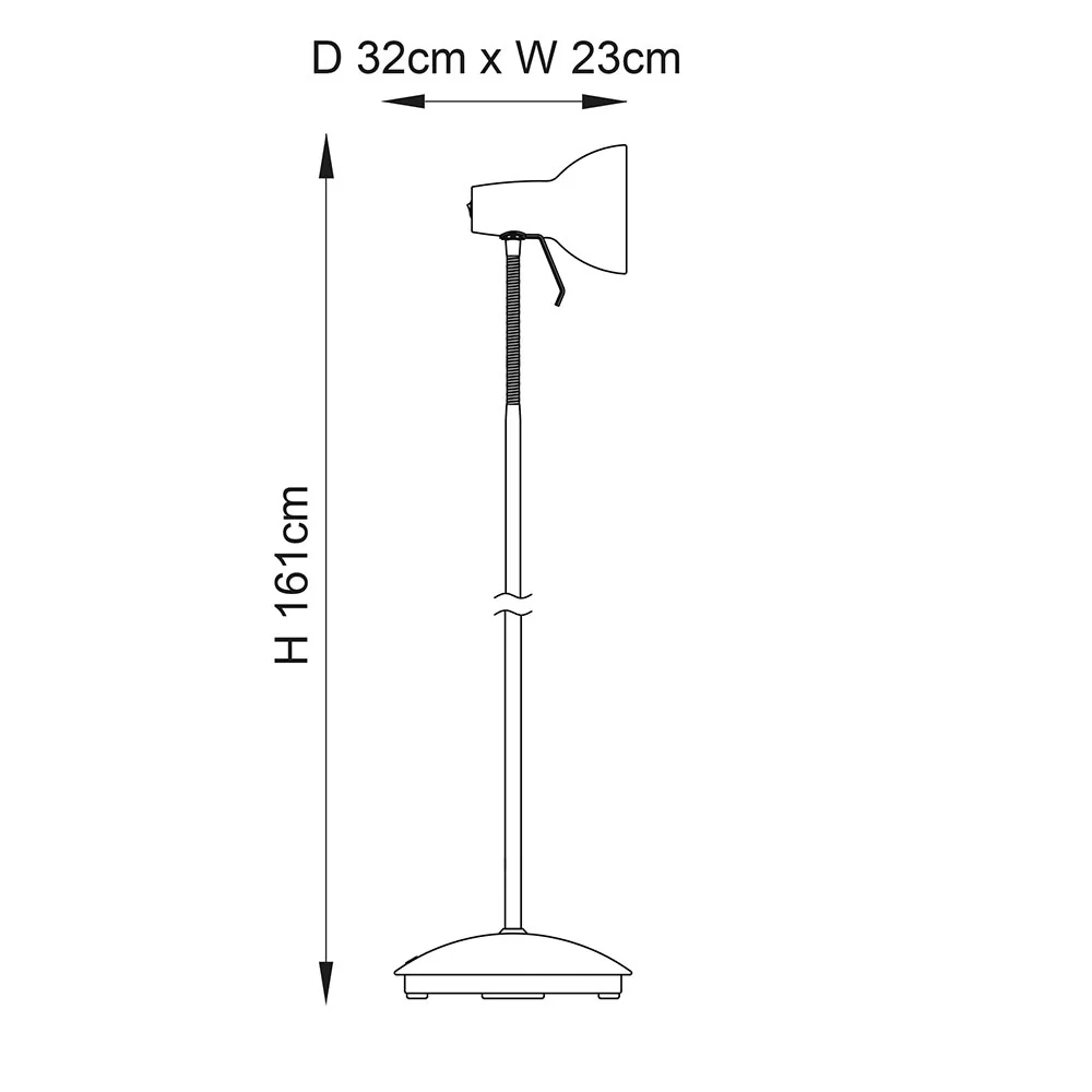 Endon Amalfi Task Floor Lamp - Nickel - Image 2