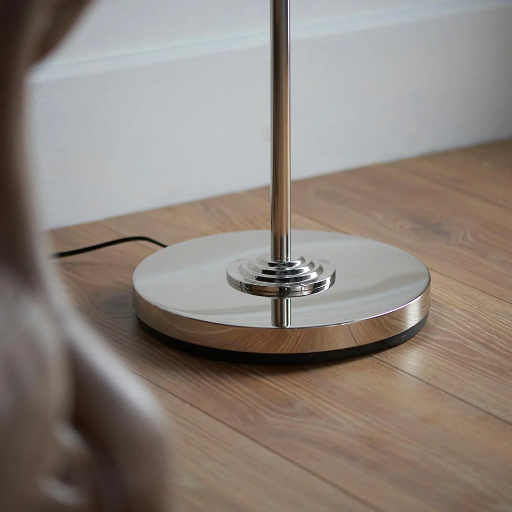 Endon Highclere Single Floor Brushed Chrome - Image 3